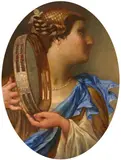 Female Figure with a Tambourine by Pietro Paolini, called Il Lucchese, circle of, Oil on panel, offered May 2023