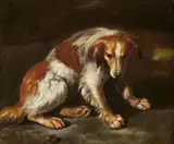 attributed to Pandolfo Reschi, Spaniel in a Landscape, Oil on canvas (relined)