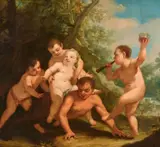 Venetian School 18th century, Dancing Cupids