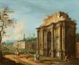 Two Architectural Capriccios by Master of the Langmatt Foundation, Oil on canvas (relined). Each, sold May 2023