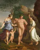 Philipp Friedrich Hetsch, Hercules at the Crossroads between Virtue and Vice, Oil on canvas