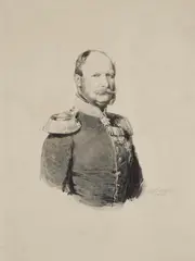 Franz Xaver Winterhalter, Emperor Wilhlem I, Watercolour over chalk on cardboard