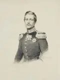 Franz Xaver Winterhalter, Crown Prince Friedrich, Watercolour over chalk on cardboard