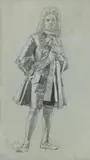 Anton von Werner, Costume Study for Count Kolb von Wartenberg, Pencil