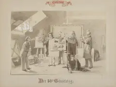 Anton von Werner, The 30th Birthday, Pencil