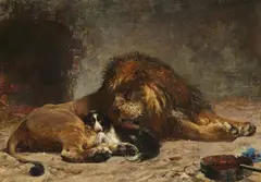 Paul Friedrich Meyerheim, "Best Friends", Oil on canvas