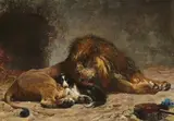 Paul Friedrich Meyerheim, "Best Friends", Oil on canvas