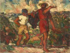 Karl Caspar, Trauben Kanaans, Oil on canvas
