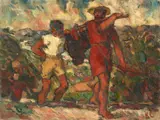 Karl Caspar, Trauben Kanaans, Oil on canvas