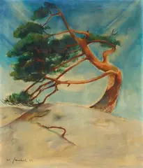 Willy Jaeckel, Kiefer in den Dünen, 1933, Oil on canvas