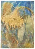 Sonnenblume (Sonnenblumenkopf) by Christian Rohlfs, 1934, Water tempera on paper, mounted on card, sold Dec 2022