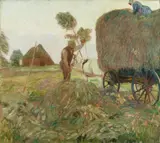Fritz Mackensen, Heuernte, 1909, Oil on canvas