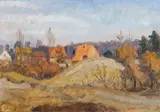 Otto Modersohn, Dünenlandschaft in Quelkhorn. Verso: Dünen in Surheide, 1924, Oil on card