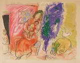 Maternité by Marc Chagall, 1954, Colour lithograph on wove paper with "ARCHES" watermark, sold Dec 2022