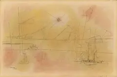 Lyonel Feininger, Heat I, 1949, Watercolour and pen and ink on laid paper with watermark "INGRES" and "CANSON & MO[NTGOLFIER]"