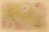 Lyonel Feininger, Heat I, 1949, Watercolour and pen and ink on laid paper with watermark "INGRES" and "CANSON & MO[NTGOLFIER]"