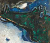 Werner Scholz, Mondlicht, 1955, Oil on fibreboard