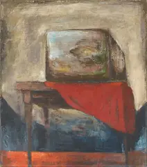 Peter Herkenrath, Aquarium, 1940s, Oil on canvas