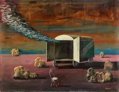 Edgar Ende, Umzug ins Vergessen, 1962, Oil on canvas