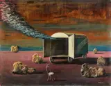 Edgar Ende, Umzug ins Vergessen, 1962, Oil on canvas