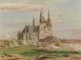 Giorgio de Chirico, Blick auf den St. Veits-Dom in Prag