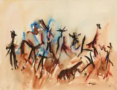 Henri Michaux, Untitled, 1952, Gouache on paper