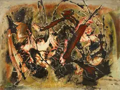 Peter Brüning, II/2, 1955, Oil on fibreboard