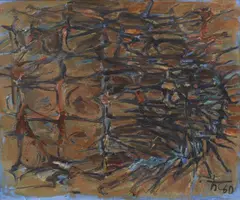 Hann Trier, Nach rechts, 1960, Oil on canvas