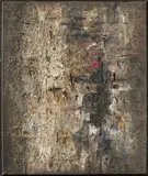 Karl Fred Dahmen, Komposition/Struktur mit karmin rotem Punkt, 1958, Mixed media on canvas