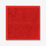 Bernard Aubertin, Tableau Clous, 1969, Nägel auf Holz, rot bemalt