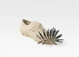 Uecker-Schuh by Günther Uecker und Y. Fongi, 1972, Plaster and nails. Approx, sold Dec 2022