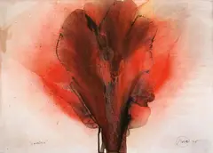 Carnivore by Otto Piene, 1975, Gouache and traces of fire on card, offered Dec 2022