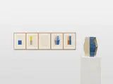 Jürgen Partenheimer, Gefäß (Zeit), 1992, Wood, paper, watercolour and pencil