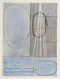 Jürgen Partenheimer, Untitled (90 VA 7), 1990, Watercolour, pencil and paper, collaged on card