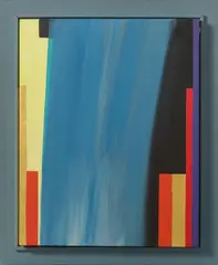 Otto Herbert Hajek, Bild 105 Zyklus-Jerusalem-II/7, 1985, Acrylic and gold on canvas