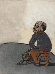 Antonio Seguí, Untitled, 1980, Pastel and charcoal on card