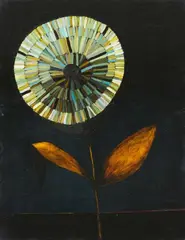Benedict Hipp, Blume II, 2007, Oil on wood