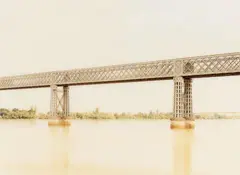 Pont Eiffel, Libourne by Elger Esser, 1996, Chromogenic print, face-mounted to plexiglass, sold Dec 2022