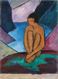 Gabriele Münter, Javanerkind (Javanerin), Circa 1908, Oil on artist's board