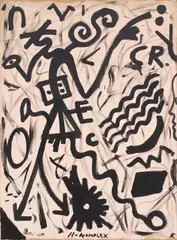 N-Komplex by A. R. Penck, 1976, Dispersion on canvas, offered Dec 2022