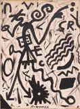 N-Komplex by A. R. Penck, 1976, Dispersion on canvas, offered Dec 2022