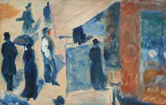Georges Seurat, Dans la rue, 1882/1883, Oil on wooden panel