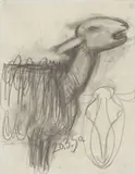 Pablo Picasso, Étude pour la chèvre, 1950, Pencil on paper