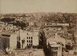 Panorama de Constantinople pris de la Tour de Galata by Sébah, Joallier (Pascal Sébah & Polycarpe Joailler), 1870s/1880s, Decorative album with a panorama consisting of 10 albumen prints, individually mounted on card and mounted horizontally , offered Dec 2022