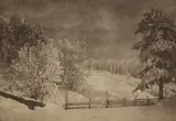 Sergej Lobovikov, Winter landscape, c. 1909, Bromoil print