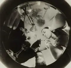 Otto Maximilian Umbehr, Tea for two (from the series: Himmelskamera), 1936/37, Vintage ferrotyped gelatin silver print on Agfa-Brovira paper