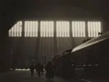 Aenne Biermann, Lichteinfall, Leipzig, Bahnhof, 1931, Vintage ferrotyped gelatin silver print