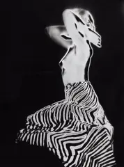 Maurice Tabard, Nu au drapé (Solarisation), c. 1938, Gelatin silver print by Pierre Gassmann, printed later