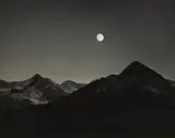 Moonrise from Glacier Point, Yosemite National Park, California by Ansel Adams, 1959, Gelatin silver print after 1980 by Alan Ross, sold Dec 2022