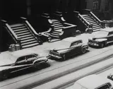 White Stoops, New York City by Ruth Orkin, 1952, Posthumous gelatin silver print, sold Dec 2022